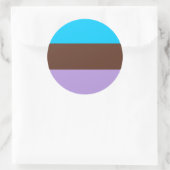 Androsexseksuele Pride Flag Ronde Sticker (Tas)