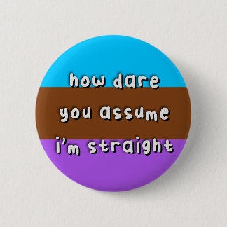 Androsexuele Pride - "Hoe denk je dat?" - LGBT Ronde Button 5,7 Cm