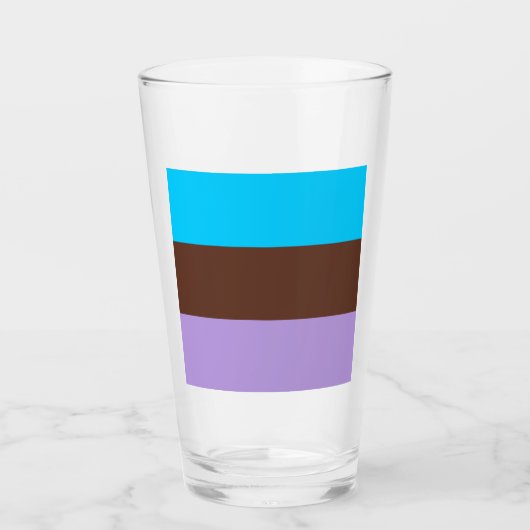 Androsexuele Pride-vlag Glas (Voorkant)