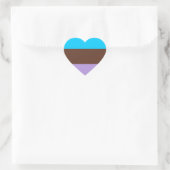 Androsexuele Pride-vlag Hart Sticker (Tas)
