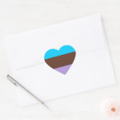 Androsexuele Pride-vlag Hart Sticker (Envelop)