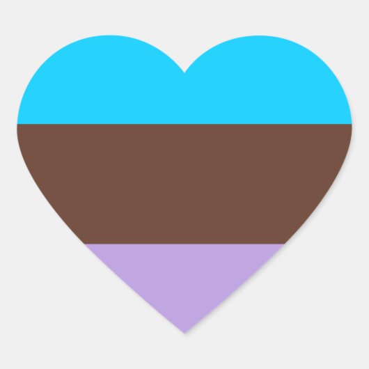 Androsexuele Pride-vlag Hart Sticker (Voorkant)
