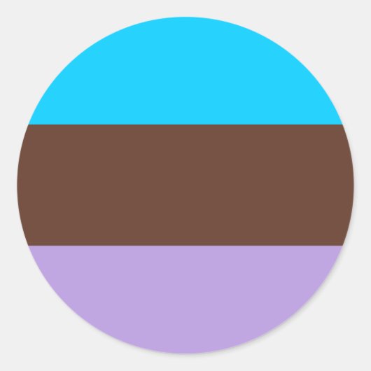 Androsexuele Pride-vlag Ronde Sticker (Voorkant)