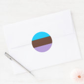 Androsexuele Pride-vlag Ronde Sticker (Envelop)