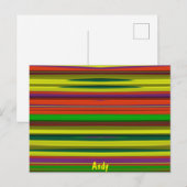 ANDY ~ 3D Design Pattern ~ Kerstkleuren~ Post Briefkaart (Voorkant / Achterkant)