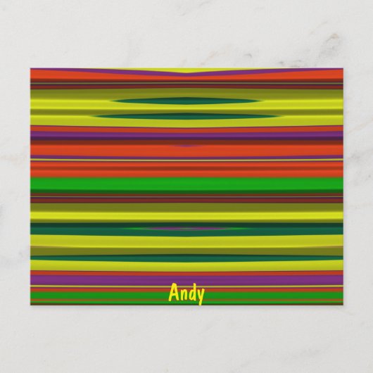 ANDY ~ 3D Design Pattern ~ Kerstkleuren~ Post Briefkaart (Voorkant)