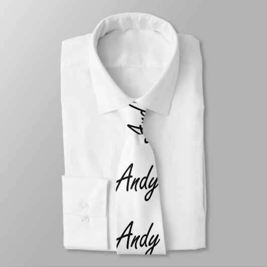 Andy Artistic Name Design Stropdas (Gebonden)