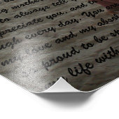 Andy & Ashley, trouwpic met geloften Foto Afdruk (Hoek)