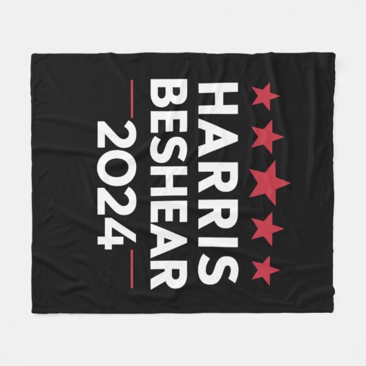 Andy Beshear 2024 Harris Beshear 202 Fleece Deken (Voorkant (Horizontaal))