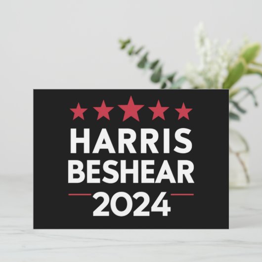 Andy Beshear 2024 Harris Beshear 202 Kaart (Staand voorkant)