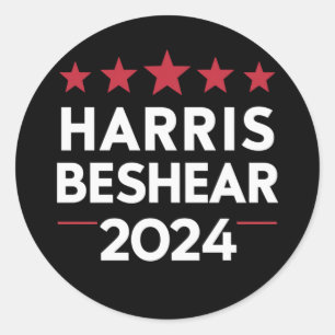 Andy Beshear 2024 Harris Beshear 202 Ronde Sticker