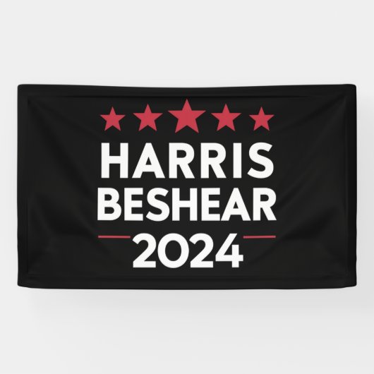 Andy Beshear 2024 Harris Beshear 202 Spandoek (Horizontaal)