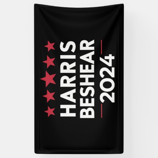 Andy Beshear 2024 Harris Beshear 202 Spandoek (Verticaal)