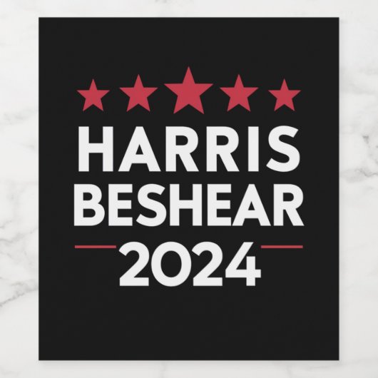 Andy Beshear 2024 Harris Beshear 202 Wijn Etiket (Enkel label)