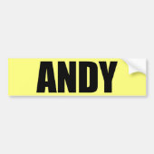 Andy Bumpersticker (Voorkant)
