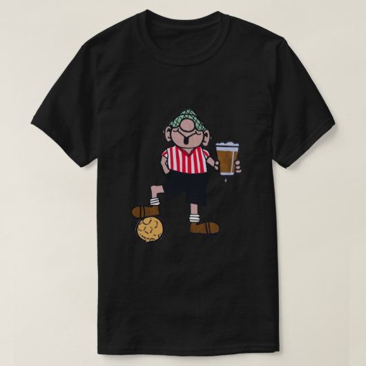 ANDY CAPP RED AND WHITE FOOTBALL SHIRT  (Design voorkant)