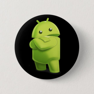 Andy de Android met Attitude Button. Ronde Button 5,7 Cm