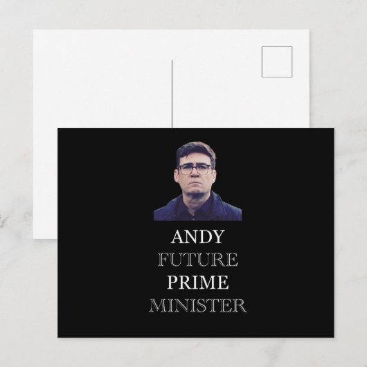 Andy Future Prime Minister - Andy Burnham Briefkaart (Voorkant / Achterkant)