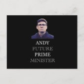 Andy Future Prime Minister - Andy Burnham Briefkaart (Voorkant)