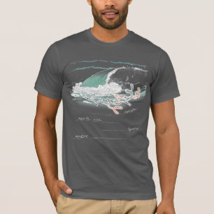 Andy gespeld door aminozuren, donker kleur T-shirt