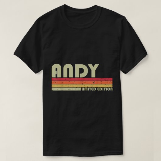 ANDY Gift Name Personalized Funny Retro  Bi T-shirt (Design voorkant)