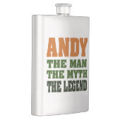 Andy, het Man, de Myth, de Legende. Heupfles (Rechts)