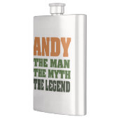 Andy, het Man, de Myth, de Legende. Heupfles (Links)