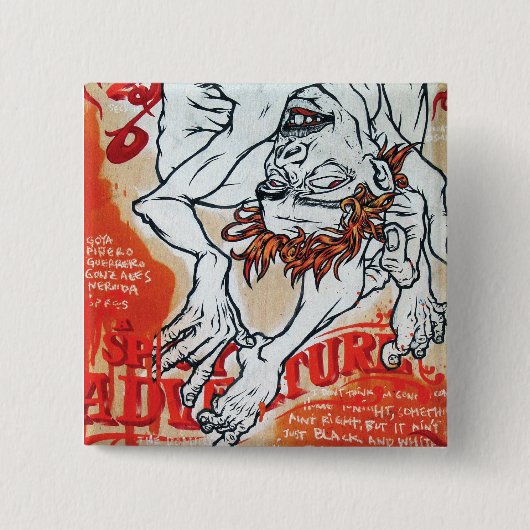 Andy Howell Buttonnen Vierkante Button 5,1 Cm (Voorkant)