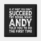 Andy - If At First You Don't Succeed Try Doing Wha Magneet (Voorkant)