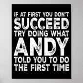 Andy - If At First You Don't Succeed Try Doing Wha Poster (Voorkant)