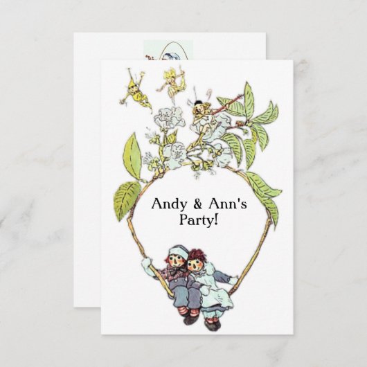 Andy Invitation Card Kaart (Voorkant / Achterkant)