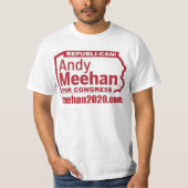 ANDY MEEHAN VOOR CONGRESS REPUBLI-CAN! LOGO T-SHIRT (Voorkant)