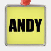 Andy Metalen Ornament (Voorkant)
