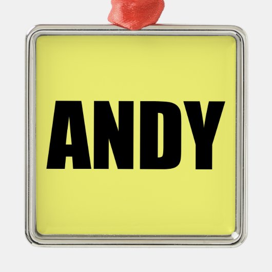 Andy Metalen Ornament (Voorkant)