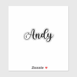 Andy Naam - Handgeschreven kalligrafie Sticker