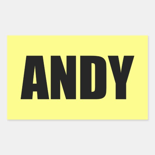 Andy Rechthoekige Sticker (Voorkant)