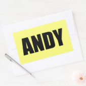 Andy Rechthoekige Sticker (Envelop)