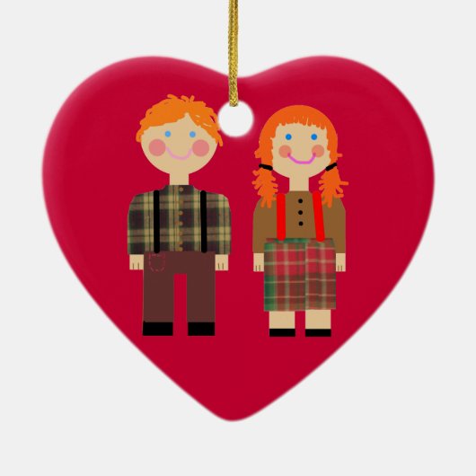 Andy Red Heart Ornament (Achterkant)