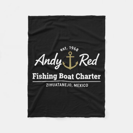 Andy Red Vis charterboot Zihuatanejo Opgericht in Fleece Deken (Voorkant)