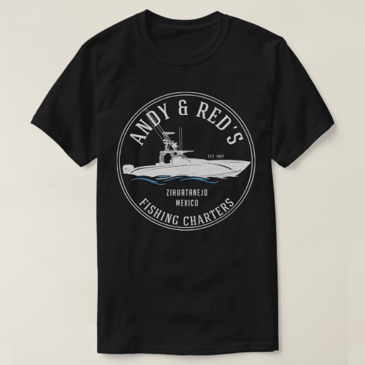 Andy Reds Vist Charters T-shirt (Design voorkant)