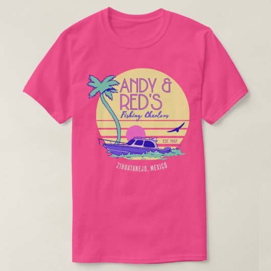 Andy Reds Vist charters Zihuantanejo Mexico T-shirt (Design voorkant)