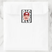 Andy Reid snor Vierkante Sticker (Tas)