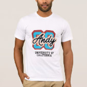 Andy Retro Varsity Embleem T-shirt (Voorkant)