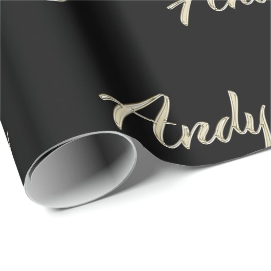 Andy Vorname Name edles Geschenkpapier Papier (Rol Hoek)