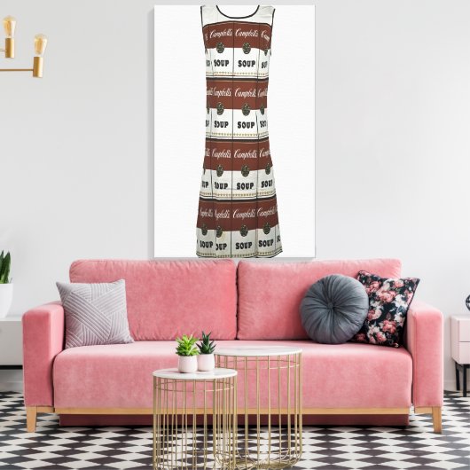 Andy Warhol - De souper jurk Canvas Afdruk (Insitu (Woonkamer))