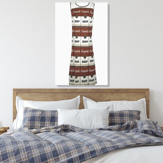 Andy Warhol - De souper jurk Canvas Afdruk (Insitu (Slaapkamer))