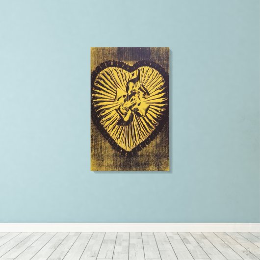 Andy Warhol - Geel Snoepjes Doos Canvas Afdruk (Insitu (Houten vloer))