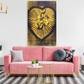 Andy Warhol - Geel Snoepjes Doos Canvas Afdruk (Insitu (Woonkamer))