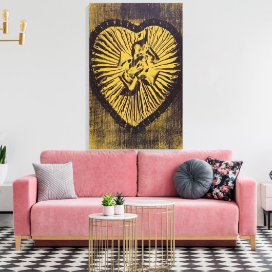 Andy Warhol - Geel Snoepjes Doos Canvas Afdruk (Insitu (Woonkamer))