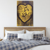 Andy Warhol - Geel Snoepjes Doos Canvas Afdruk (Insitu (Slaapkamer))